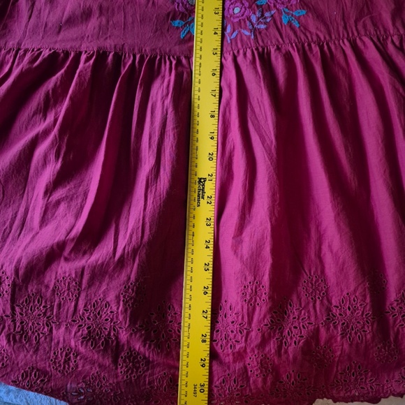 Gudrun Sjoden red embroidered organic cotton top XL - Picture 4 of 7